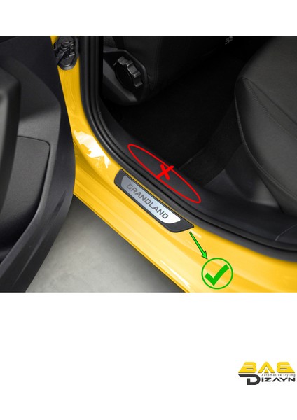Opel Grandland Suv Kapı Eşik Koruması 2021 ve Üzeri 4 Parça