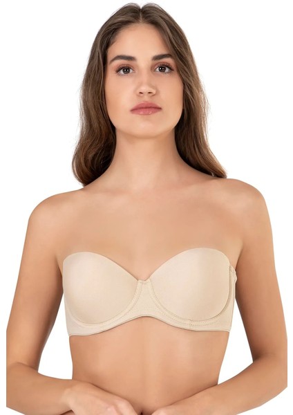 Kadın Ten Push-Up Dolgulu Straples Sütyen 2850