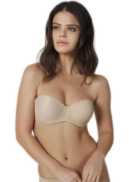 Kadın Ten Push-Up Dolgulu Straples Sütyen 2850