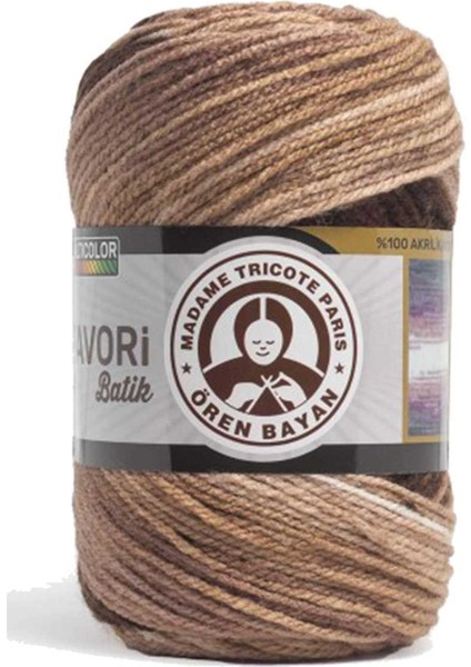1 Adet Favori Batik El Örgü ipliği 100 gr 911