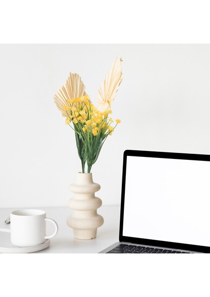 Adet Yapay Çiçekler Açık Uv Dayanıklı Bitkiler, 8 Şube Sahte Plastik Yeşillik Çalılar Bitkiler Kapalı Dış Asılı Ekici Mutfak Ev Düğün Ofis Bahçe Dekor Sarı (Yurt Dışından) fiyatları