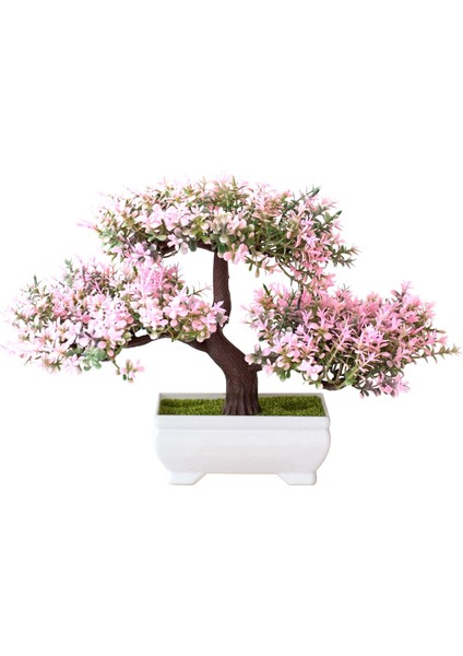 Yapay Bitkiler Bonsai Küçük Ağaç Saksı Sahte Bitki Çiçekler Saksı Sahte Bonsai Ev Odası Masa Otel Bahçe Dekor Için A (Yurt Dışından)