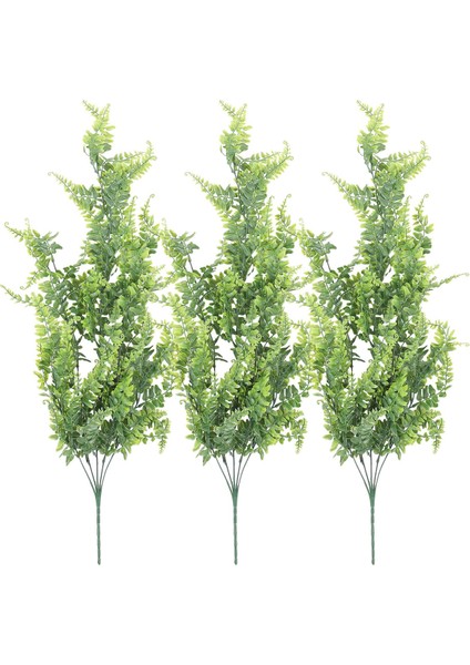 Adet Yapay Asılı Eğrelti Otları Bitkiler Asma Sahte Sarmaşık Boston Fern Asılı Bitki Açık Uv Dayanıklı Plastik Bitkiler (Yeşil) (Yurt Dışından)