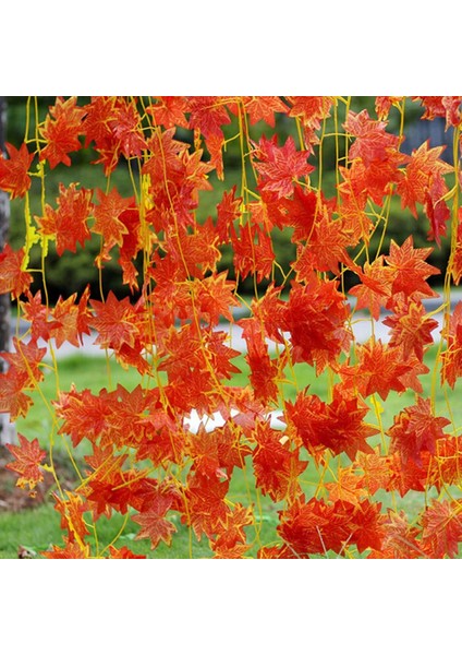 12 Tellerinin Güz Akçaağaç Yaprakları Sonbahar Ivy Garland Yapay Akçaağaç Sarmaşıklar Garland Şükran Günü, Noel, Ev Dekorları (Yurt Dışından) fırsatları