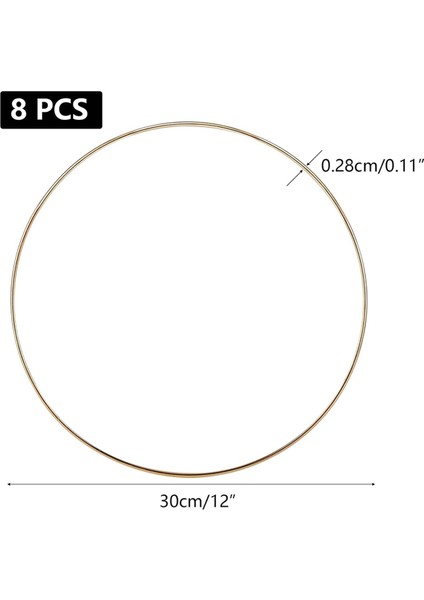 8 Adet Metal Çiçek Çember Çelengi 12 Inç Yakalayıcı Makrome Halkaları Düğün Çelengi Dekoru, Masa Orta Parçaları (Yurt Dışından) modelleri