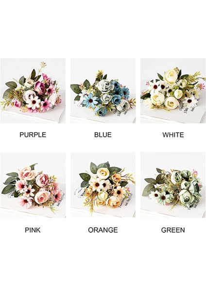 Yapay Çiçek Düğün Gelin Buketi Ev Dekorasyonu Çiçek Simülasyon Buketi (Mor) (Yurt Dışından) fiyatları