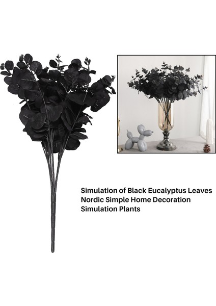 20 Kafa Yapay Siyah Okaliptüs Sahte Çiçek Bitki Düğün Parti Dekorasyon (Yurt Dışından) fiyatları