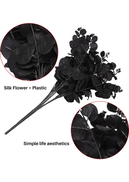 20 Kafa Yapay Siyah Okaliptüs Sahte Çiçek Bitki Düğün Parti Dekorasyon (Yurt Dışından) modelleri