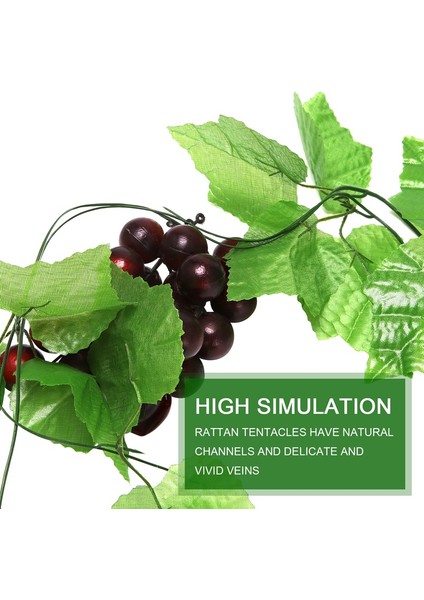 Ev Bahçe Dekorasyonu Için 2x Yapay Üzüm Asması Çelenk Meyvesi (Yurt Dışından) fiyatları