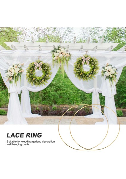 10 Adet 30 cm Büyük Metal Çelenk Çelenk Püskül Altın El Sanatları Yüzük Dıy Düğün Çelenk Dekorasyon, Rüya Takip ve Duvar Asılı El Sanatları (Yurt Dışından) modelleri