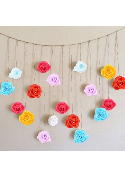 100 Adet/grup Mini El Yapımı Saten Gül Kurdele Rozet Kumaş Çiçek Aplikler Düğün Dekorasyon Zanaat Dikiş Aksesuarları (Yurt Dışından) fırsatları