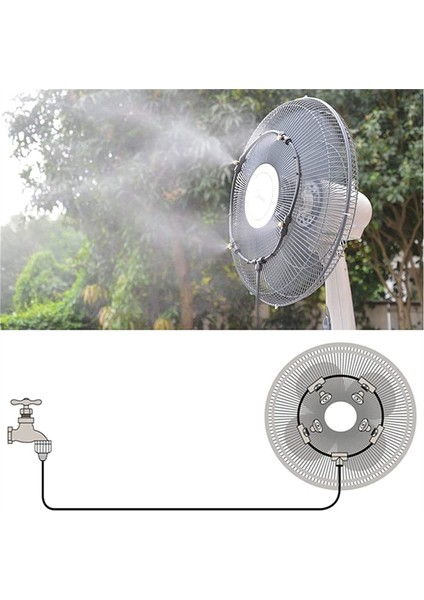 Açık Hava Sisleme Fanı Kiti Fan Sprey Halkası Sprey Borusu Sisleme Fanı Soğutucu Su Soğutmalı Patio Abd Standart Arayüzü (Yurt Dışından) fırsatları