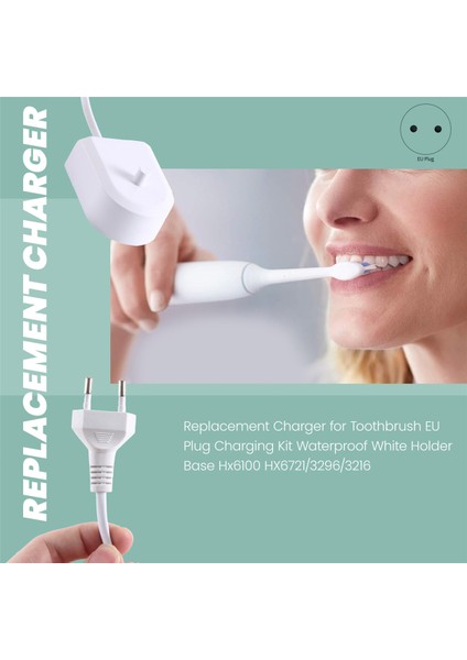 Philips Diş Fırçası Için Yedek Şarj Cihazı Ab Fiş Şarj Kiti Su Geçirmez Beyaz Tutucu Tabanı HX6100 HX6721/3296/3216 (Yurt Dışından) fiyatları