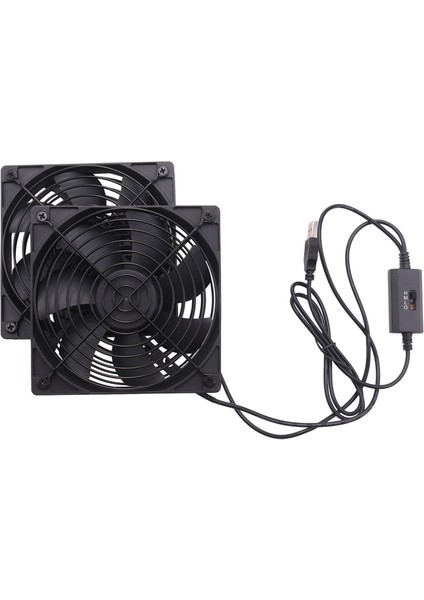 Çift 120MM 5V USB ile Çalışan Pc Yönlendirici Fanları Hız Kontrol Cihazı ile Yönlendirici Modem Alıcısı Için Yüksek Hava Akışlı Soğutma Fanı (Yurt Dışından)