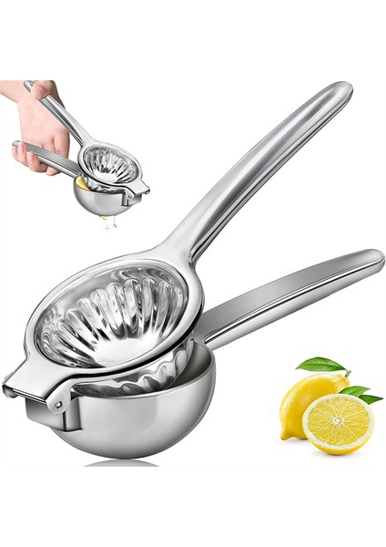 Limon Sıkacağı, - Paslanmaz Çelik Ekstra Büyük Manuel Limon Sıkacağı Katı Metal Sıkacağı (Yurt Dışından)