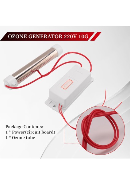 3g Ozon Jeneratörü 220V Hava Temizleyici Ozon Sterilizatörü Paslanmaz Çelik Kuvars Tüp Hava Ozonlama Makinesi Su Için (Yurt Dışından) fırsatları