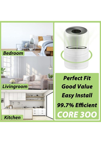 Levoıt Core 300 300S Vortexair 3'ü 1 Arada Aktif Karbon Core 300 Filtresi Için 2 Paket Yedek Filtre, Parça Core 300-RF (Yurt Dışından) fırsatları