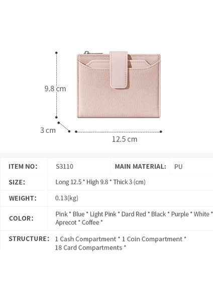 Cacaobüyük -Kapasite Yeni Kısa Ladies Cüzdan Çapraz -Border El % 20 Ins Ins Zipper Pu Deri Money Sandviçler ve Gümüş Çanta (Yurt Dışından)
