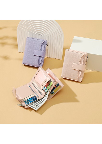 Cacaobüyük -Kapasite Yeni Kısa Ladies Cüzdan Çapraz -Border El % 20 Ins Ins Zipper Pu Deri Money Sandviçler ve Gümüş Çanta (Yurt Dışından)