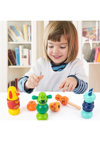 Çocuk Vidalama Oyuncakları Sökme ve Takma 1-2 Yaş 3 Bebek Şekli Eşleşen Yapı Taşları Somun Montajı Sökme Uygulamalı Eğitici Oyuncaklar1 (Yurt Dışından)