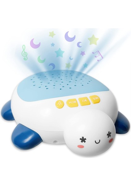 Bebek Uyku Yatıştırıcı Müzik Projektörü ile Tavan Gece Lambası Bebek Uyuyan Eğitici Oyuncak Mavi1 (Yurt Dışından)