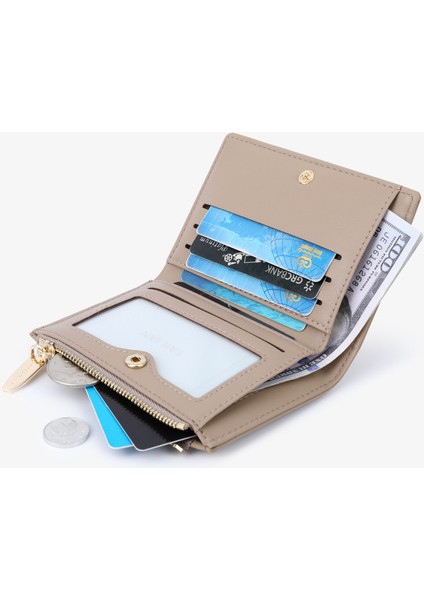 Cacaotyrian'ın Yeni Şerit Şekilli Çiçek Pu Deri Deri Cüzdan Dişi Ins Multi -Card Çok Kartlı Çapraz -Border Moda Çok Yönlü Küçük Para Çantası (Yurt Dışından)