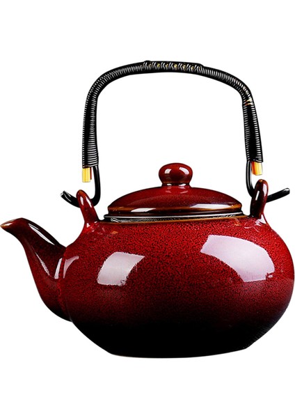Seramik Çaydanlıırın Değişimi 750ML Çay Makinesi Su Isıtıcısı Ev Çay Evi Mutfak Için Kırmızı (Yurt Dışından)