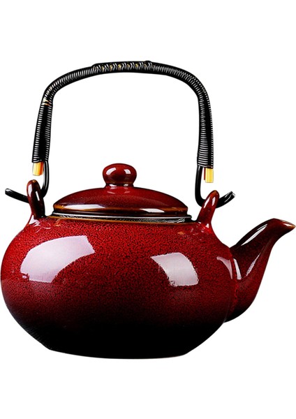 Seramik Çaydanlıırın Değişimi 750ML Çay Makinesi Su Isıtıcısı Ev Çay Evi Mutfak Için Kırmızı (Yurt Dışından)