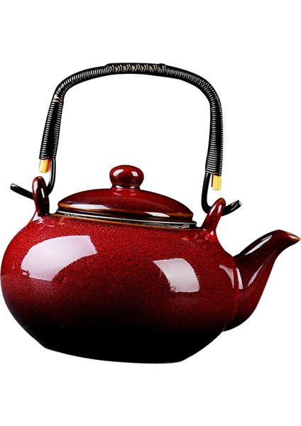 Seramik Çaydanlıırın Değişimi 750ML Çay Makinesi Su Isıtıcısı Ev Çay Evi Mutfak Için Kırmızı (Yurt Dışından)