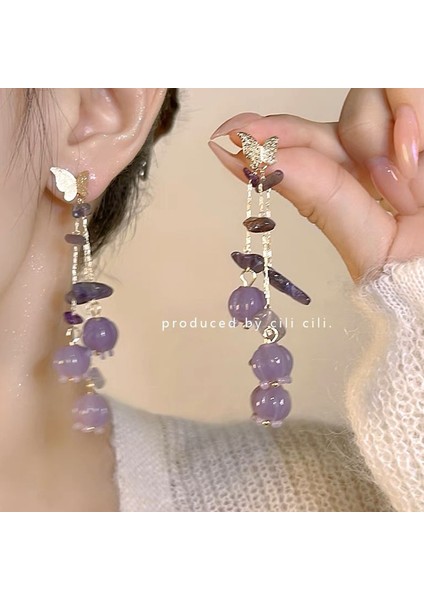 Zirkonya Çiçek Küpe Küpe Niş Tasarım Fransız Yüz Mizaç Küpe Küpe Küpe Küpe Zirkonya Takı (Yurt Dışından)