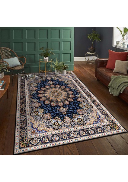 Vintage Çiçekli Farsça Halı Etnik Kapı Paspası Bohem Tarzı Oturma Odası Halı Zemin Paspası (Yurt Dışından)