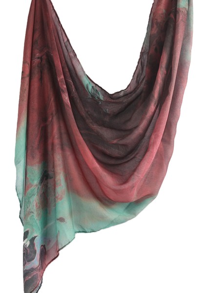 Eşarp Baş Bandı Yumuşak Degrade Renkli Stil Eşarp Geniş Yan Ince Şal (Yurt Dışından)