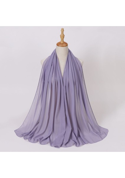 Eşarp Baş Bandı Yumuşak Degrade Renkli Stil Eşarp Geniş Yan Ince Şal (Yurt Dışından)