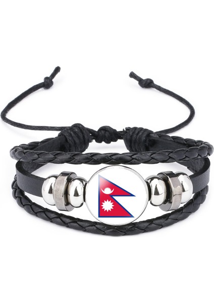 Çok Katmanlı Örgülü Bileklik Sığır Derisi Bileklik Siyah El Yapımı Bileklik Öne Çıkan Desenler (Yurt Dışından)