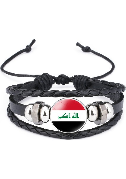 Çok Katmanlı Örgülü Bileklik Sığır Derisi Bileklik Siyah El Yapımı Bileklik Öne Çıkan Desenler (Yurt Dışından)