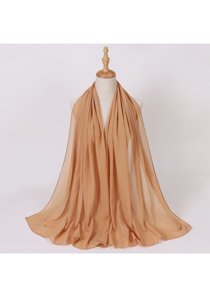 Eşarp Baş Bandı Yumuşak Degrade Renkli Stil Eşarp Geniş Yan Ince Şal (Yurt Dışından)