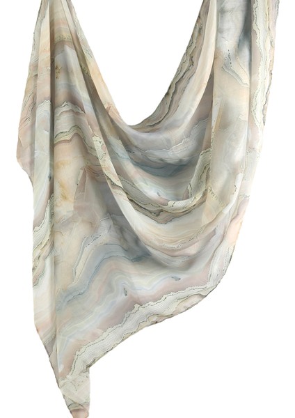 Eşarp Baş Bandı Yumuşak Degrade Renkli Stil Eşarp Geniş Yan Ince Şal (Yurt Dışından)