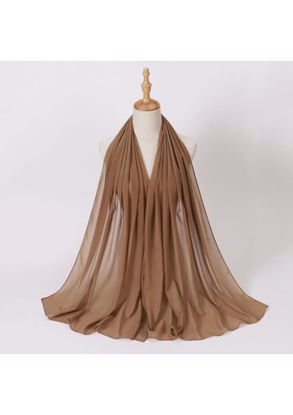 Eşarp Baş Bandı Yumuşak Degrade Renkli Stil Eşarp Geniş Yan Ince Şal (Yurt Dışından)