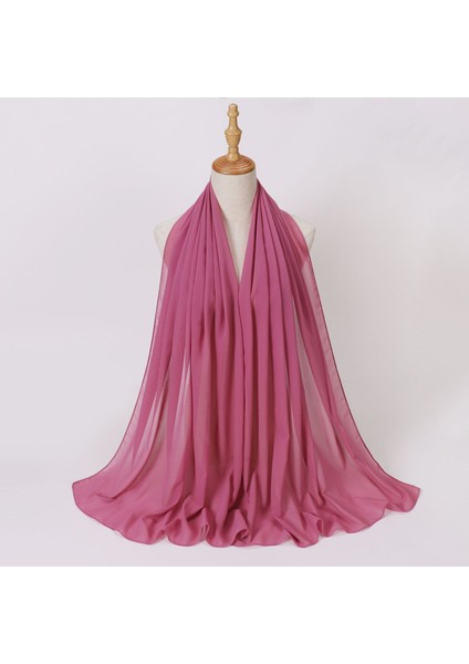 Eşarp Baş Bandı Yumuşak Degrade Renkli Stil Eşarp Geniş Yan Ince Şal (Yurt Dışından)