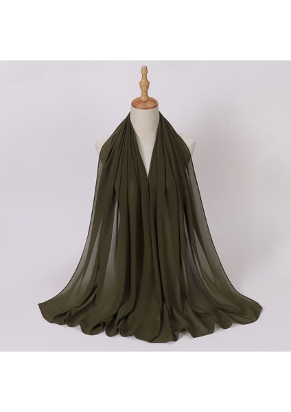 Eşarp Baş Bandı Yumuşak Degrade Renkli Stil Eşarp Geniş Yan Ince Şal (Yurt Dışından)