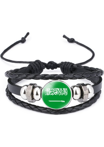 Çok Katmanlı Örgülü Bileklik Sığır Derisi Bileklik Siyah El Yapımı Bileklik Öne Çıkan Desenler (Yurt Dışından)