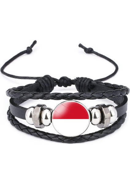 Çok Katmanlı Örgülü Bileklik Sığır Derisi Bileklik Siyah El Yapımı Bileklik Öne Çıkan Desenler (Yurt Dışından)