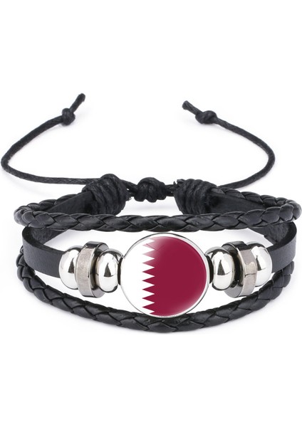 Çok Katmanlı Örgülü Bileklik Sığır Derisi Bileklik Siyah El Yapımı Bileklik Öne Çıkan Desenler (Yurt Dışından)