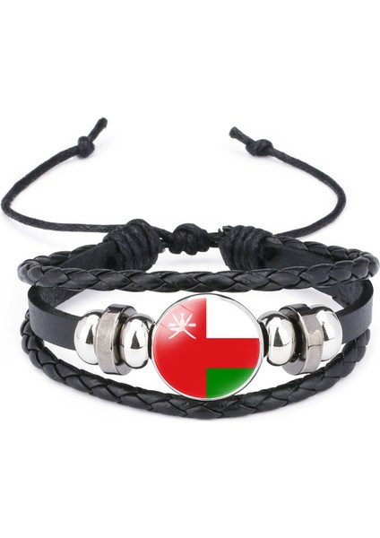 Çok Katmanlı Örgülü Bileklik Sığır Derisi Bileklik Siyah El Yapımı Bileklik Öne Çıkan Desenler (Yurt Dışından)