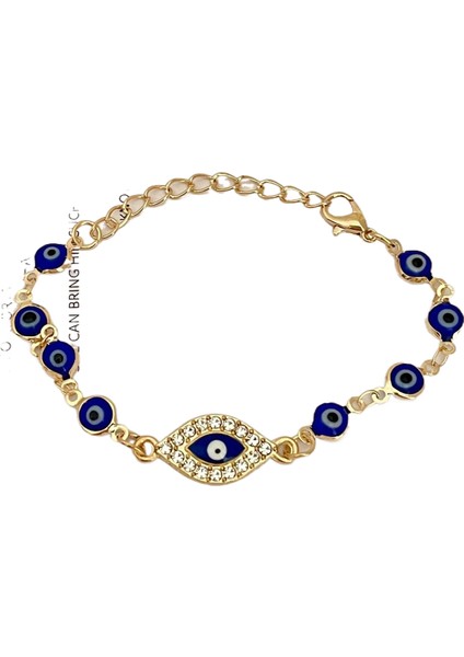 Örgülü Kordon Bileklik Mavi Gözlü Bileklik Fatima'nın Eli Tarzı El Yapımı Bileklik (Yurt Dışından)