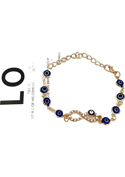 Örgülü Kordon Bileklik Mavi Gözlü Bileklik Fatima'nın Eli Tarzı El Yapımı Bileklik (Yurt Dışından)