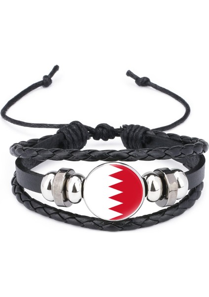 Çok Katmanlı Örgülü Bileklik Sığır Derisi Bileklik Siyah El Yapımı Bileklik Öne Çıkan Desenler (Yurt Dışından)