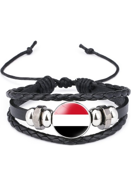 Çok Katmanlı Örgülü Bileklik Sığır Derisi Bileklik Siyah El Yapımı Bileklik Öne Çıkan Desenler (Yurt Dışından)