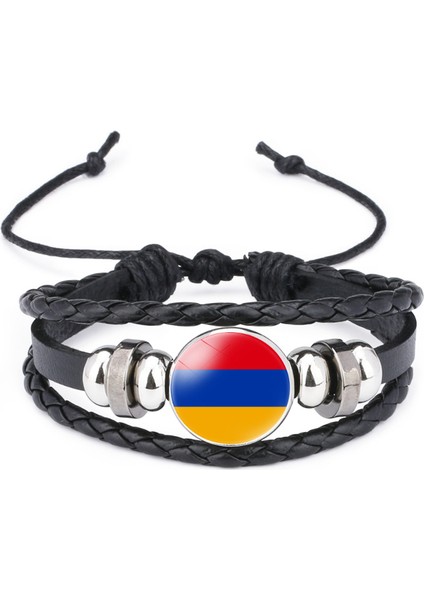 Çok Katmanlı Örgülü Bileklik Sığır Derisi Bileklik Siyah El Yapımı Bileklik Öne Çıkan Desenler (Yurt Dışından)