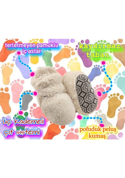 Bebek Pandufu, Kaydırmaz Taban, Terletmeyen Pamuk Astarlı, Ev Patiği fırsatları